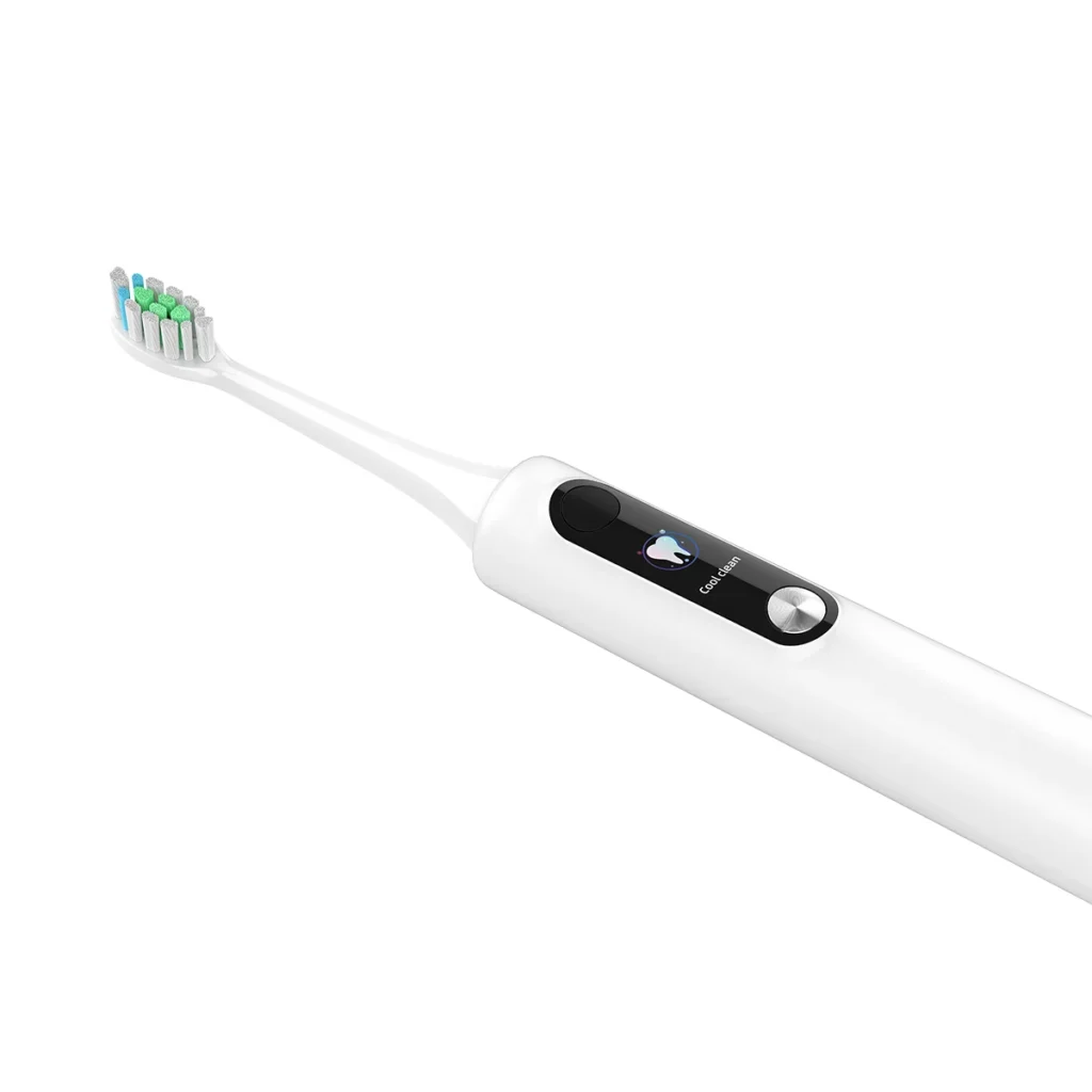 White Grin Teeth ET 1A electric toothbrush with timer and clean mode display