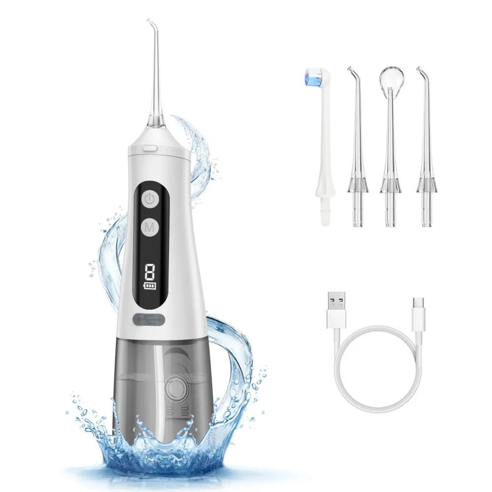 High Pressure Water Flosser set with 4 nozzles and USB charging – WF 2A