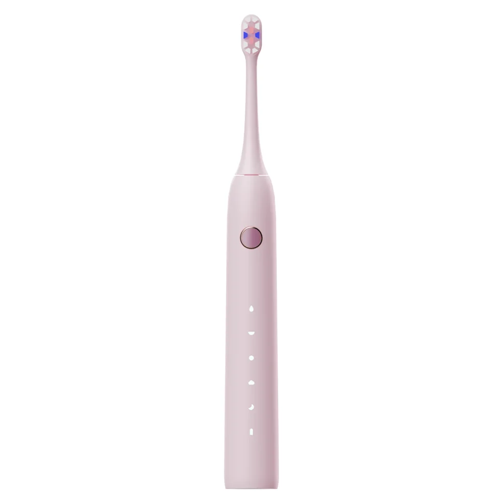 Minimalist electric toothbrush in soft pink – Grin Teeth ET 3A model
