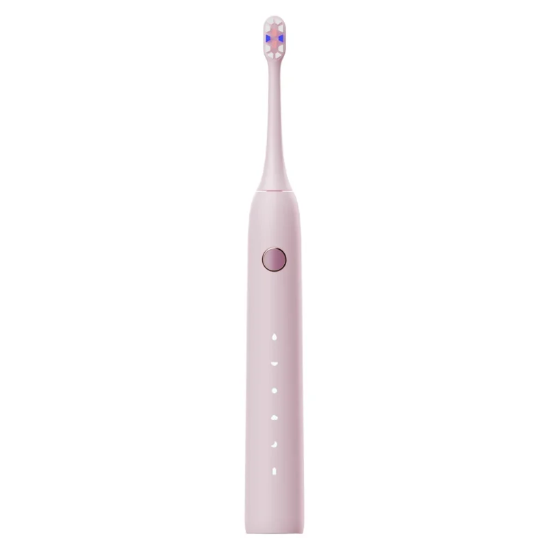 Minimalist electric toothbrush in soft pink – Grin Teeth ET 3A model