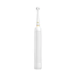 Back view of oscillating electric toothbrush with non-slip textured grip
