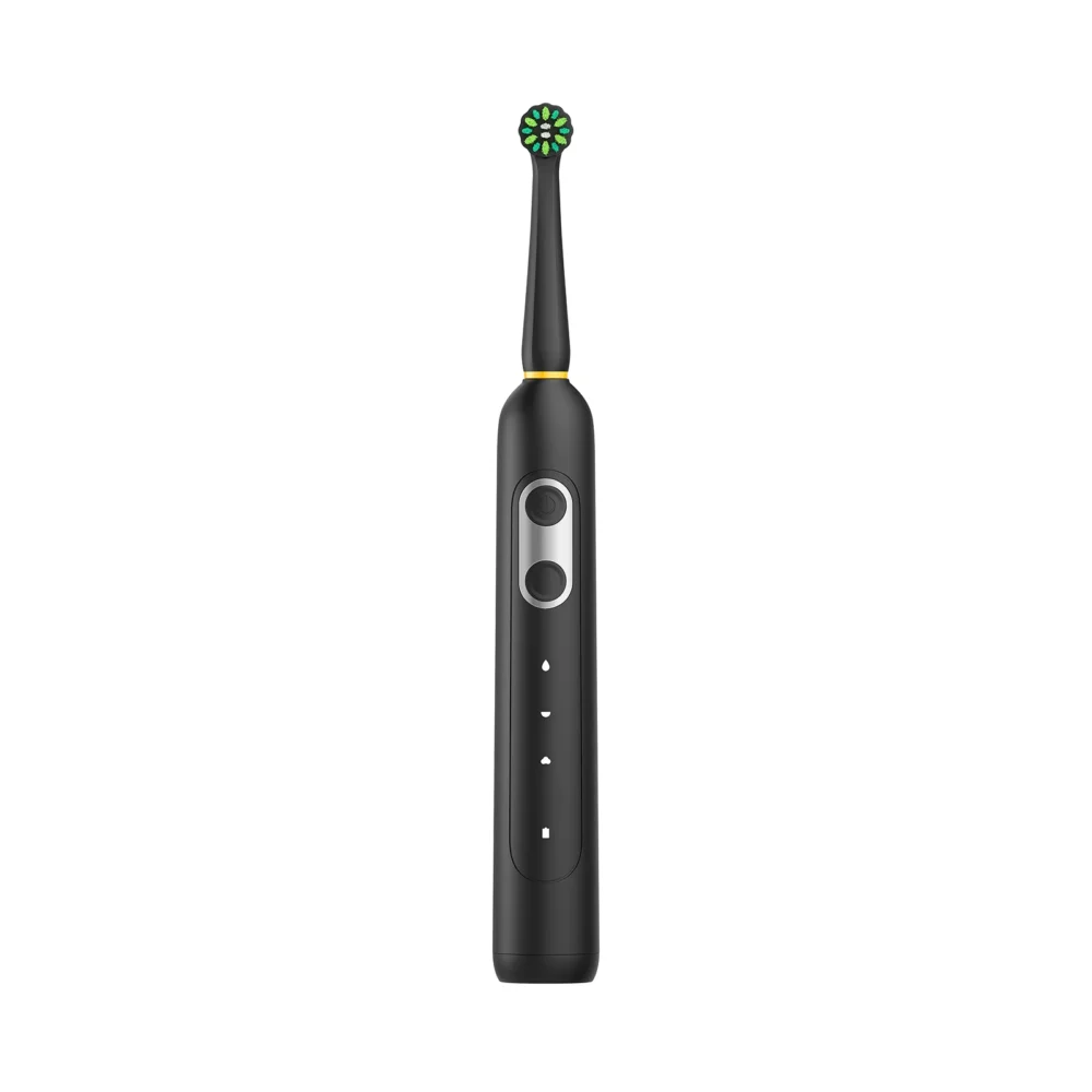 Grin Teeth ET 2B rotating electric toothbrush in matte black with round brush head