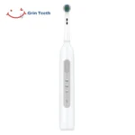 Grin Teeth ET 6B electric rotating toothbrush in white with quiet motor and 3 cleaning modes