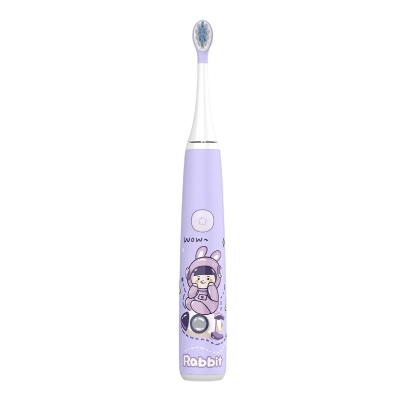 Grin Teeth ET 5B bunny-themed electric toothbrush with pressure sensor for kids ages 4–8