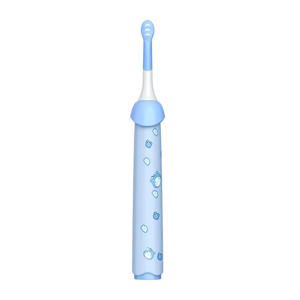 Back view of Grin Teeth ET 4A Kids' Electric Toothbrush with cartoon pattern