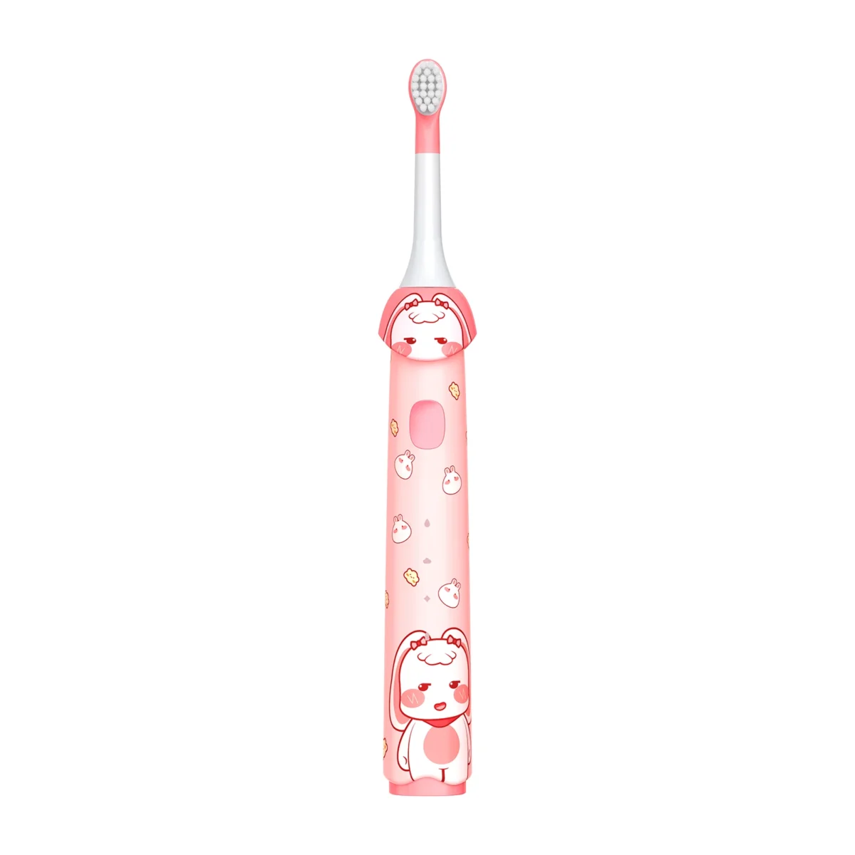 Pink Kids' Sonic Toothbrush for Girls Ages 5–9 with cute bunny design and soft bristles