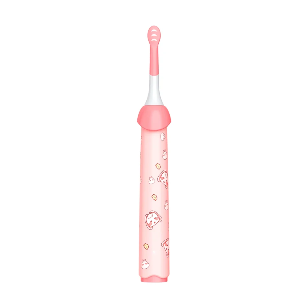 Rear view of Grin Teeth ET 4B Kids’ Sonic Toothbrush with bunny prints and ergonomic body