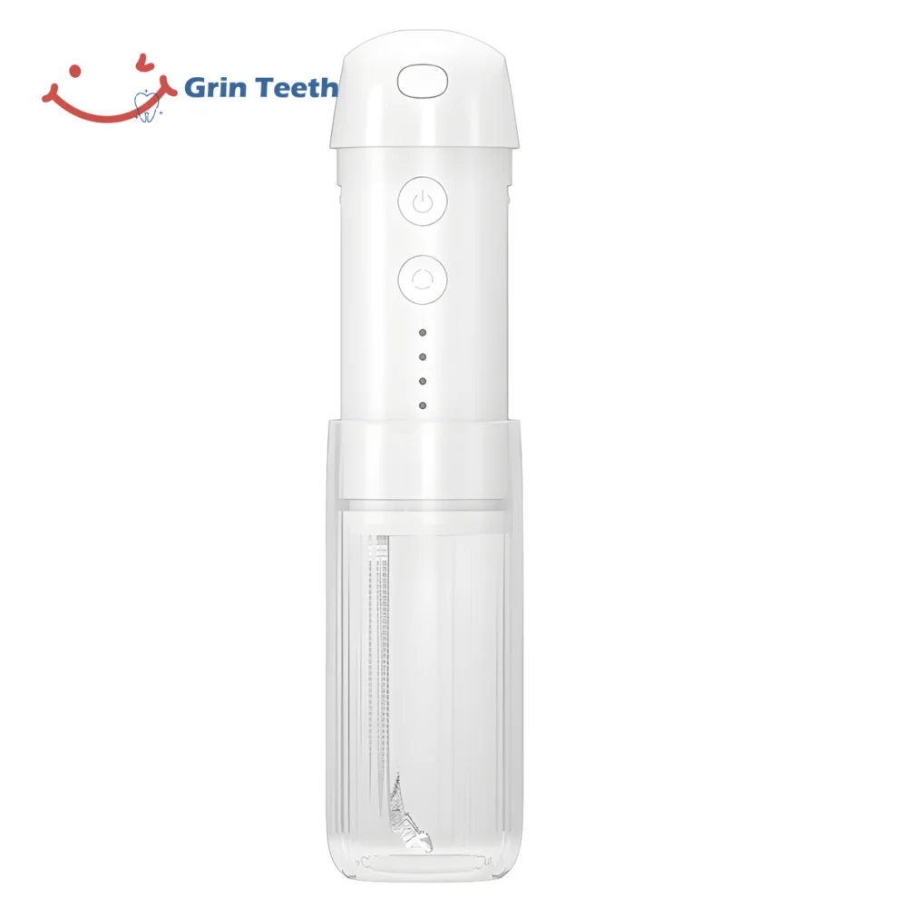 Grin Teeth WF 4D compact dental water flosser front control view