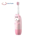 Side view of Pink Cartoon Giraffe Electric Toothbrush for Girls – ET 8C