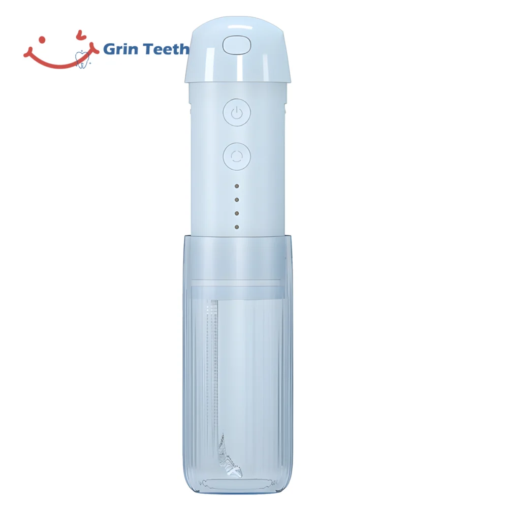 Grin Teeth WF 4B portable water flosser front view for travel use