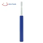 Back view of blue electric toothbrush for teen boys with braces