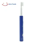 Side view of blue electric toothbrush for teen boys with braces
