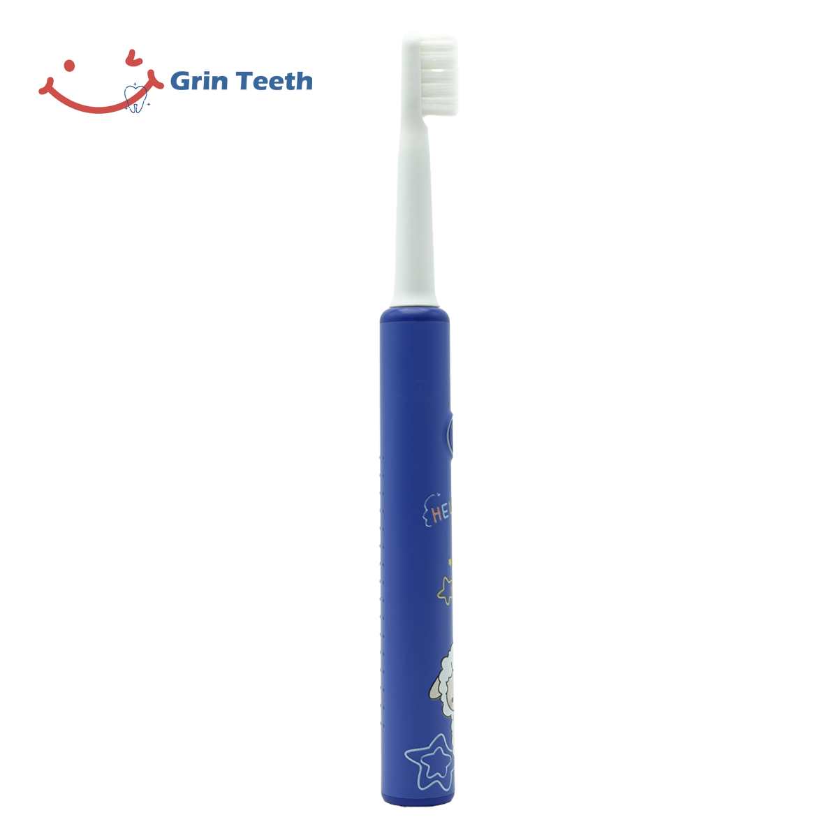 Side view of blue electric toothbrush for teen boys with braces