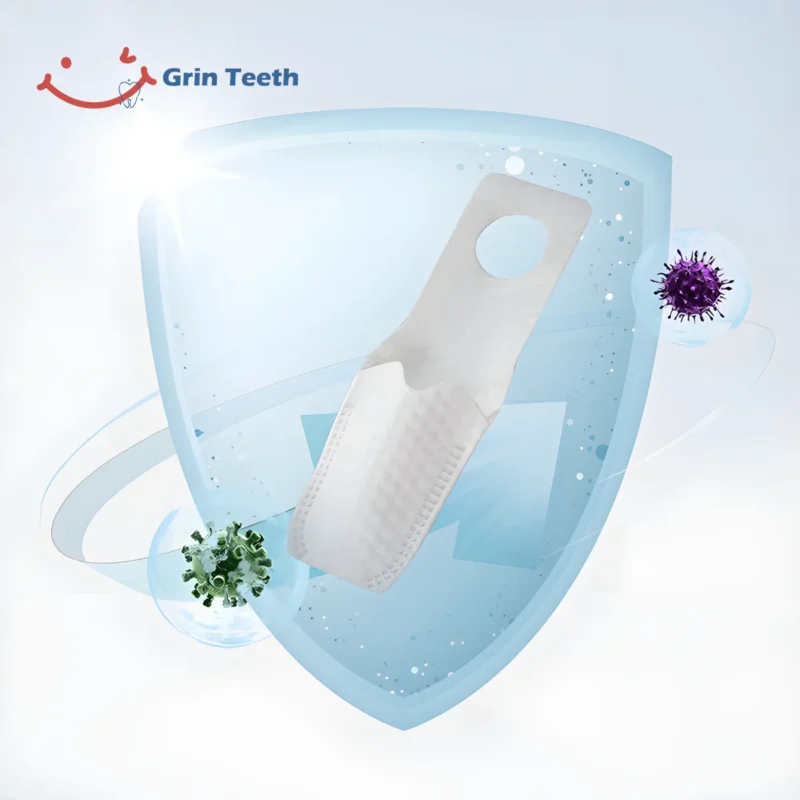 Grin Teeth K 1 baby dental wipes with protective shield; ultra-soft, safe, hygienic and eco-friendly.