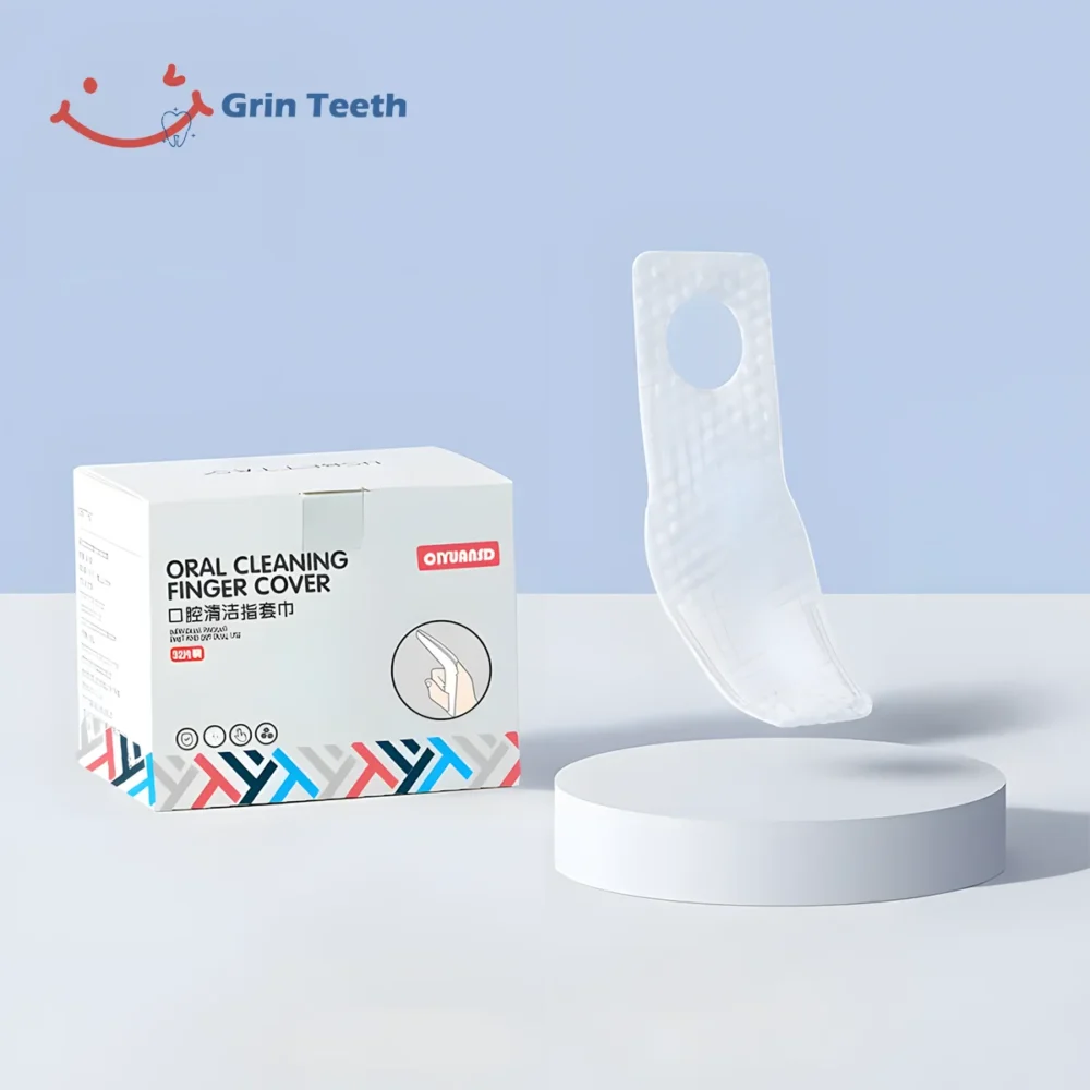 Grin Teeth K 1 baby dental wipes—hygienic finger wipes for infants; safe and eco-friendly.