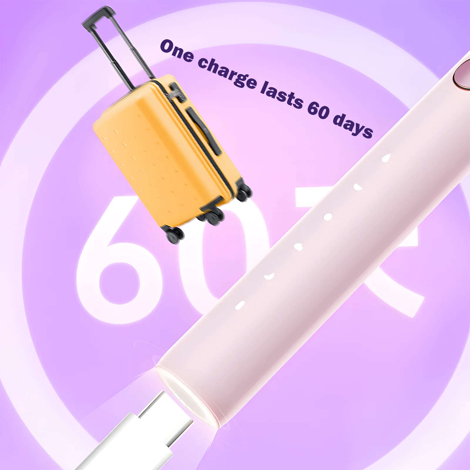 Grin Teeth ET 3 toothbrush with 60-day battery life and USB-C charging