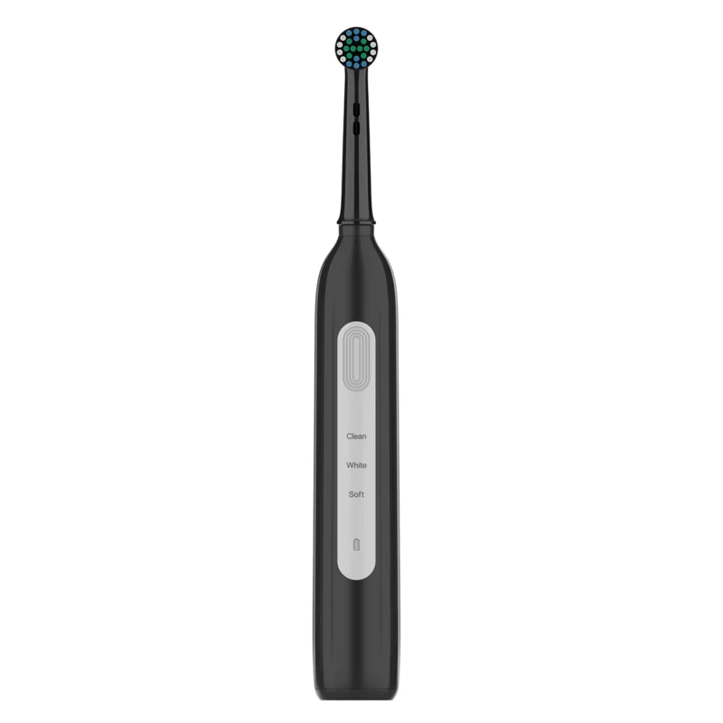 Quiet Rotating Head Electric Toothbrush | Grin Teeth ET 6C Grin Teeth ET 6C rotating head electric toothbrush with quiet motor and black minimalist design